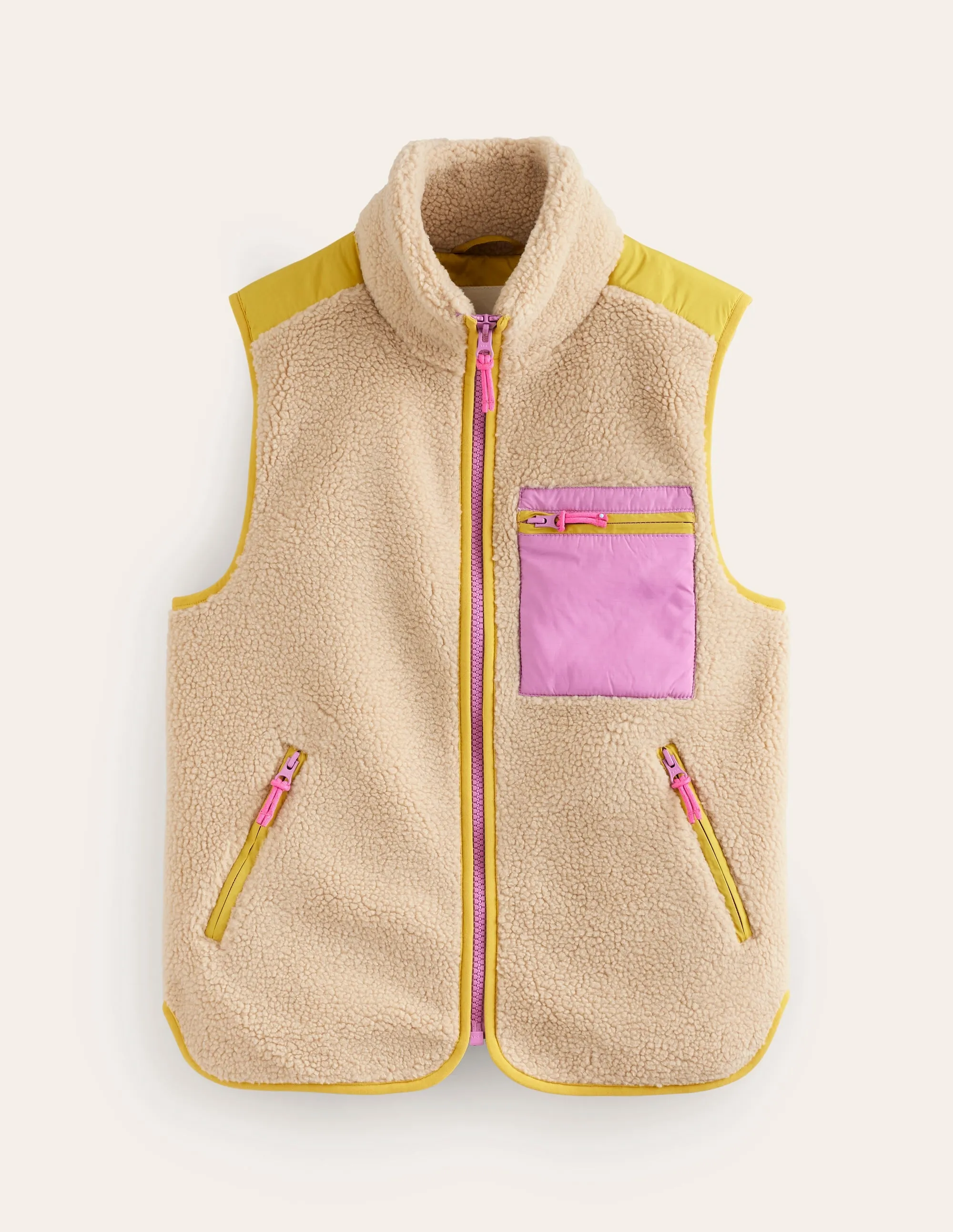Borg Gilet-Mulberry, Antique Moss