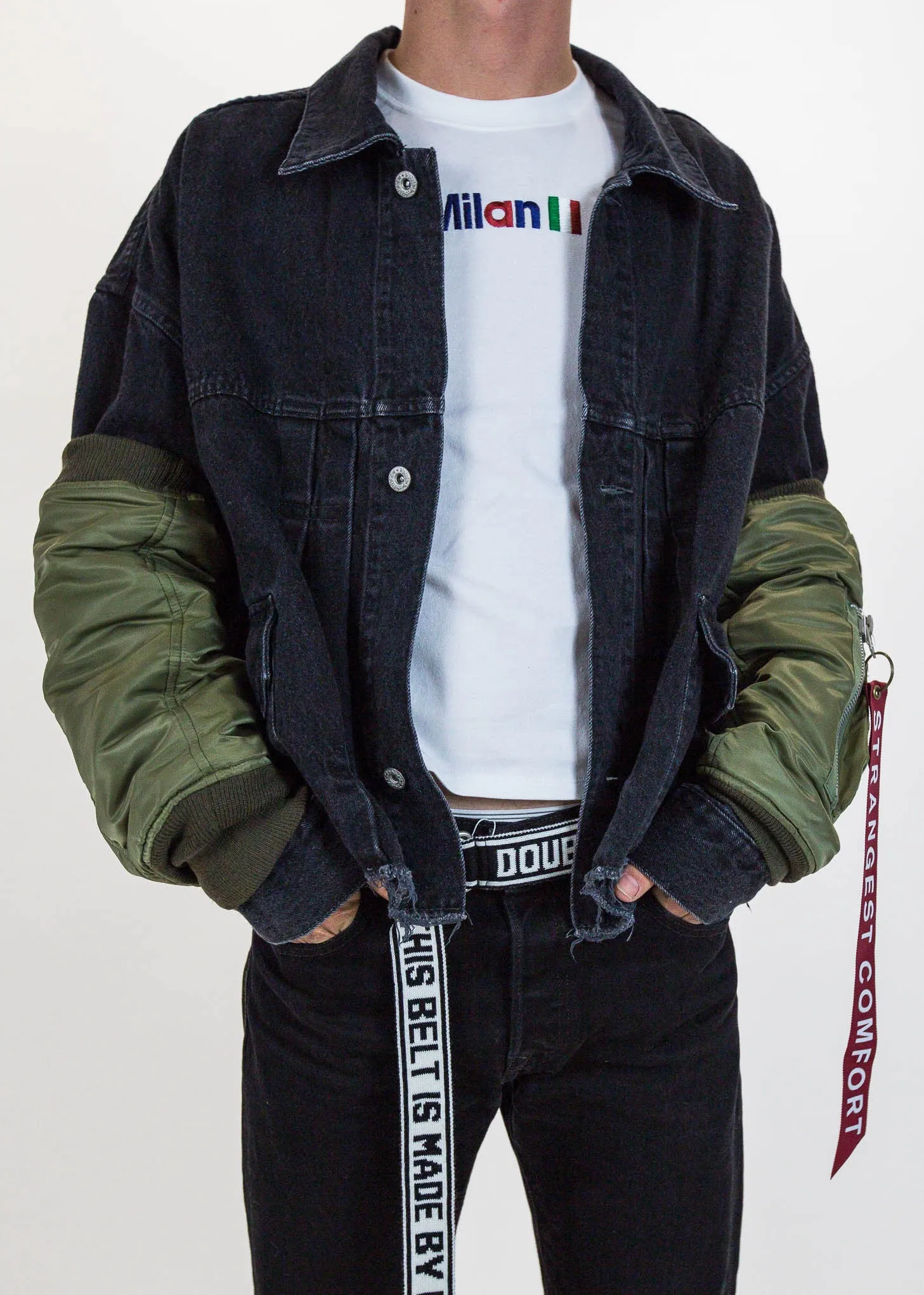 Khaki Arm Warmers of Bomber Jacket