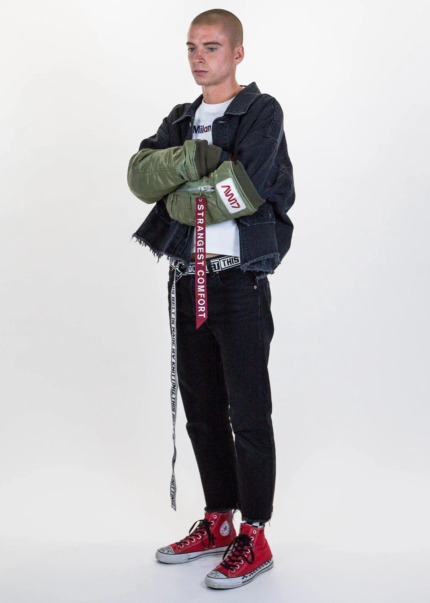 Khaki Arm Warmers of Bomber Jacket