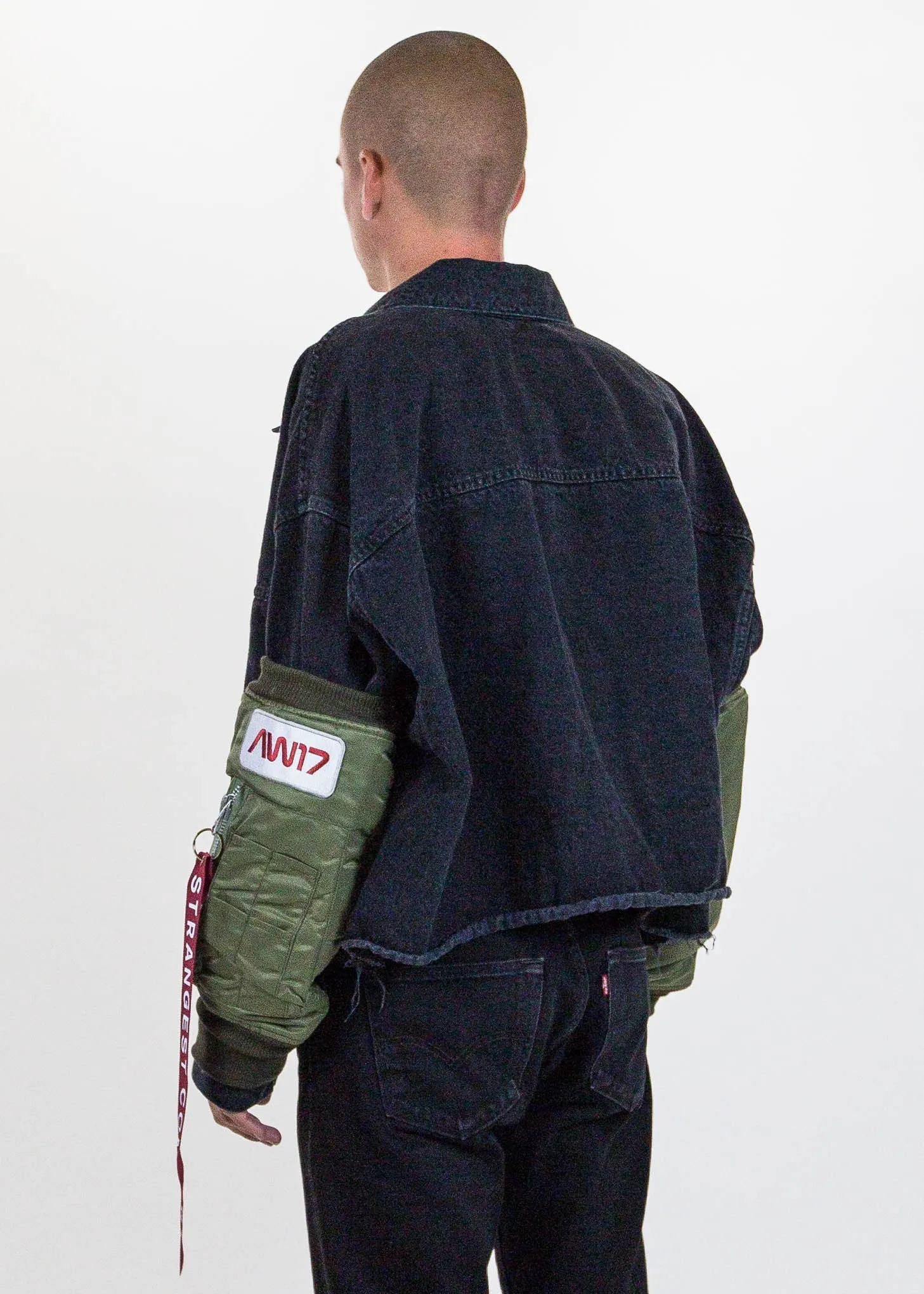 Khaki Arm Warmers of Bomber Jacket
