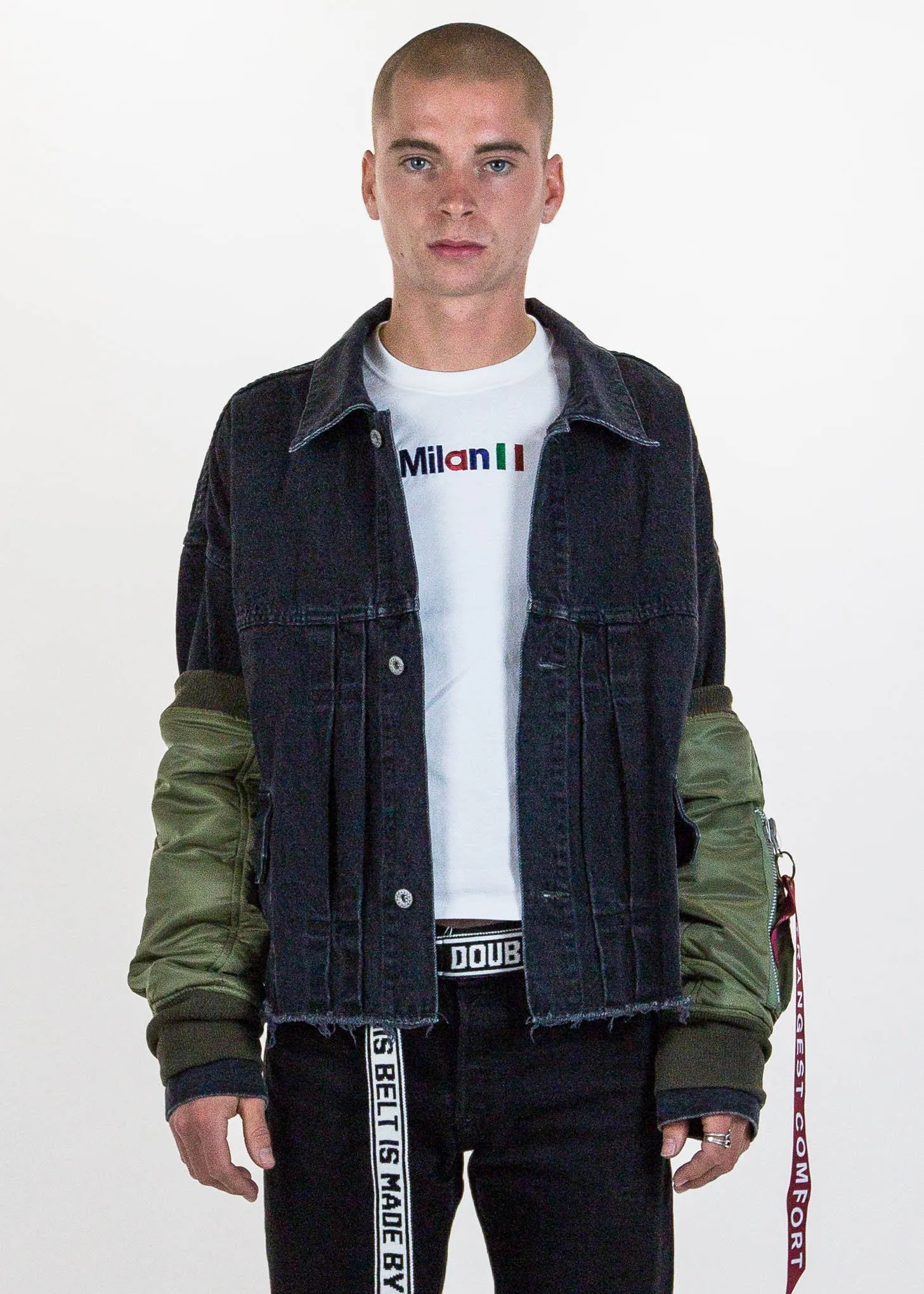 Khaki Arm Warmers of Bomber Jacket