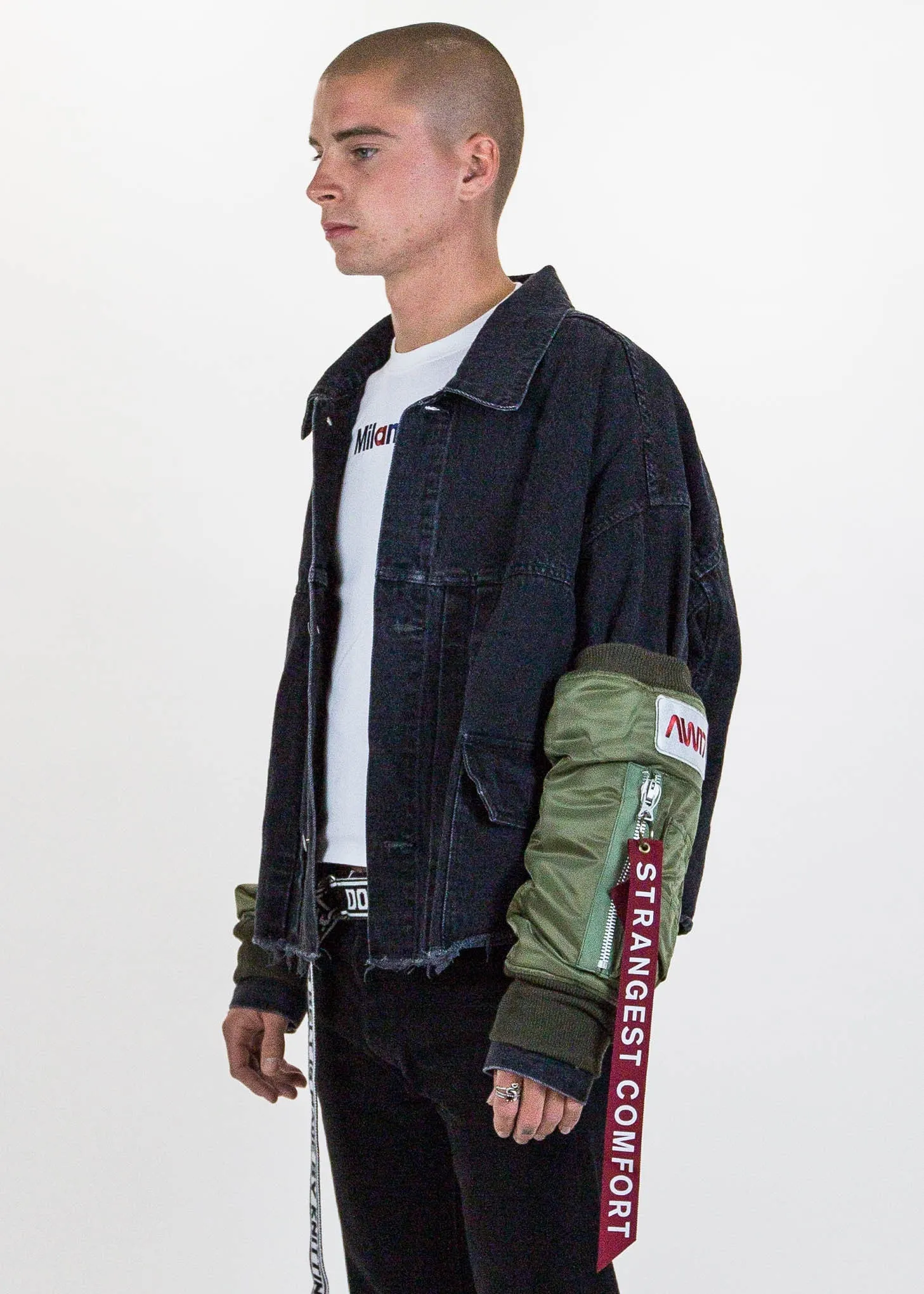 Khaki Arm Warmers of Bomber Jacket