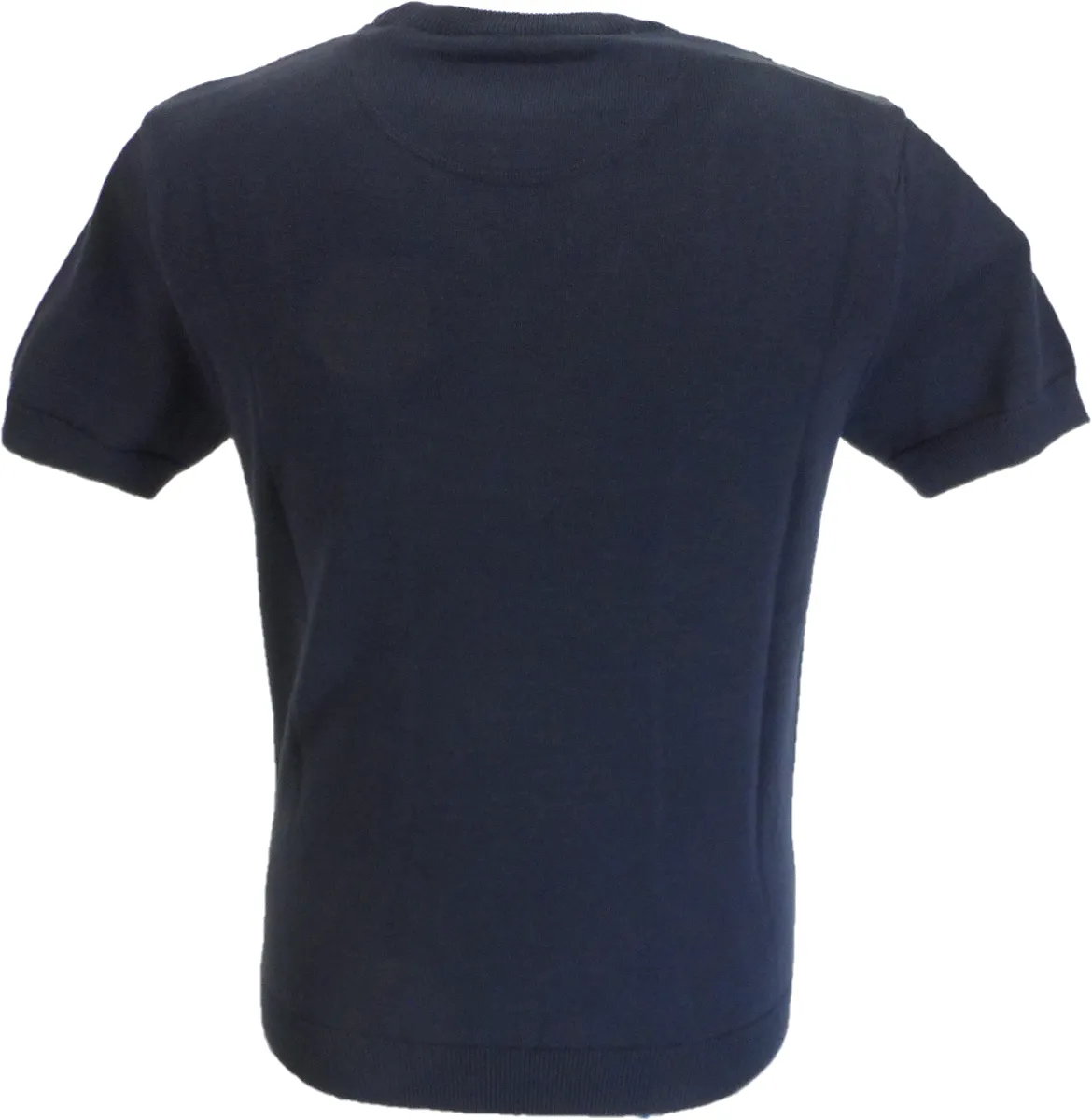 Ska & Soul Mens Navy V Knitted T Shirts