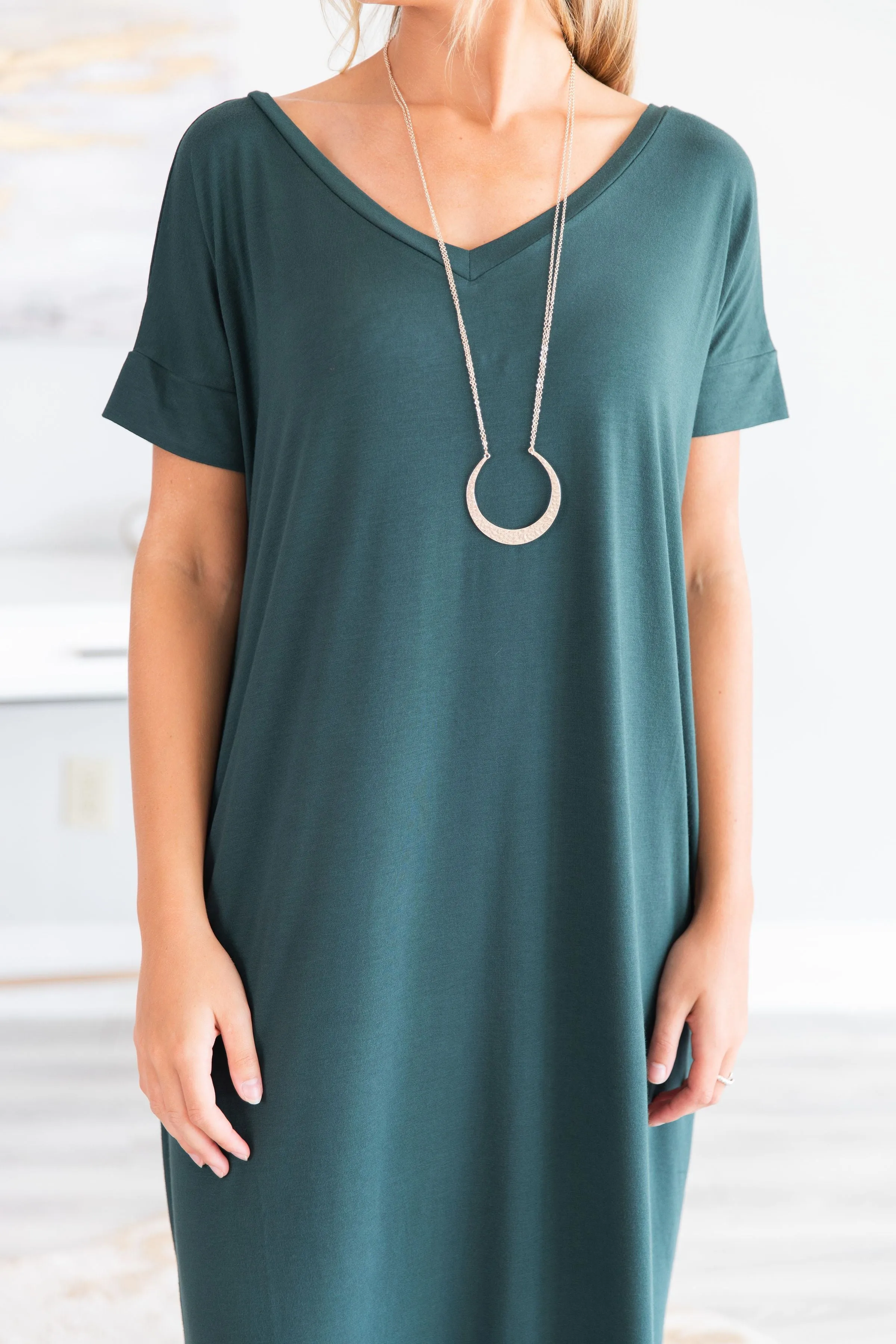 Trust The Plan Hunter Green Maxi Dress