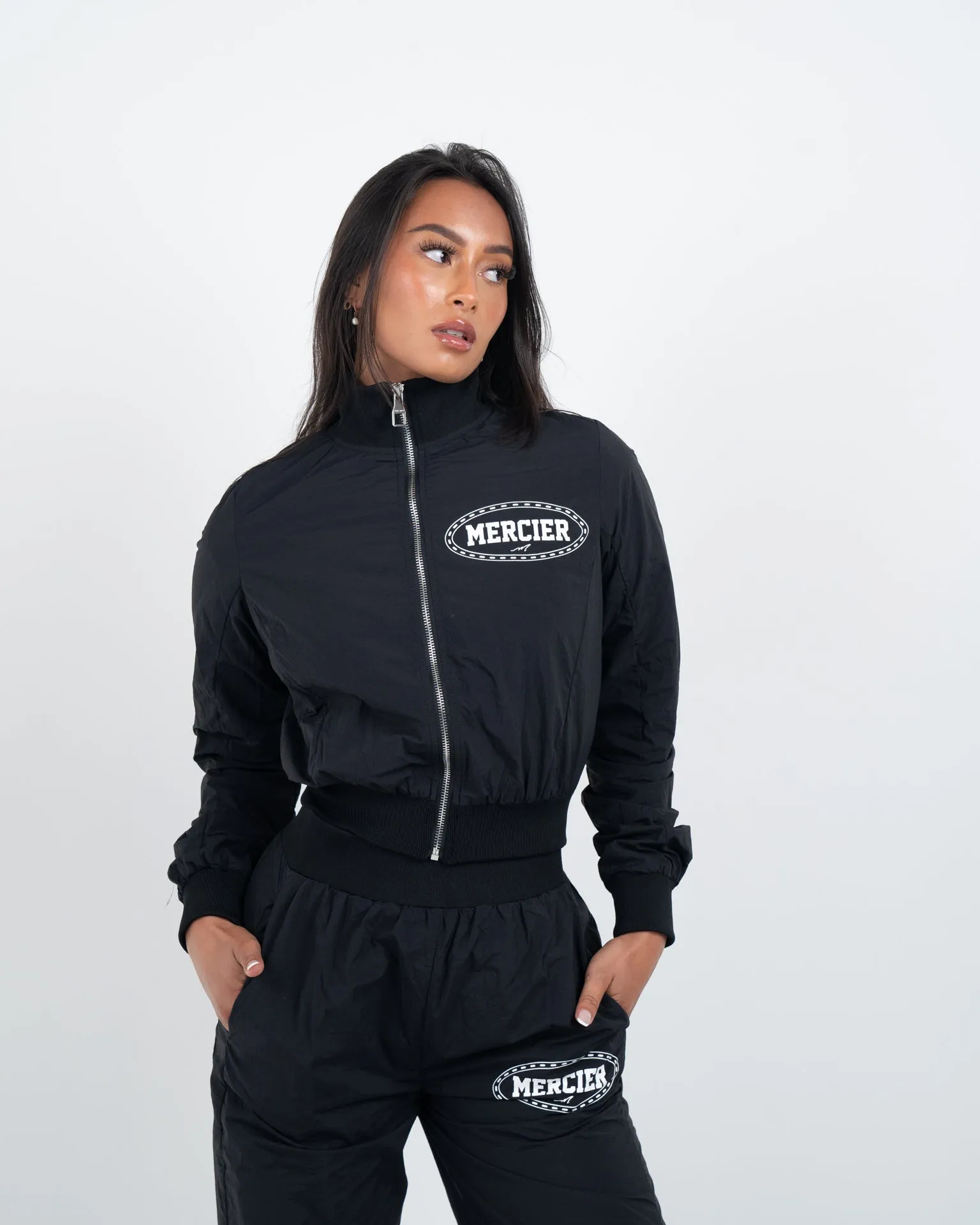 Womens Black Maison Cropped Jacket