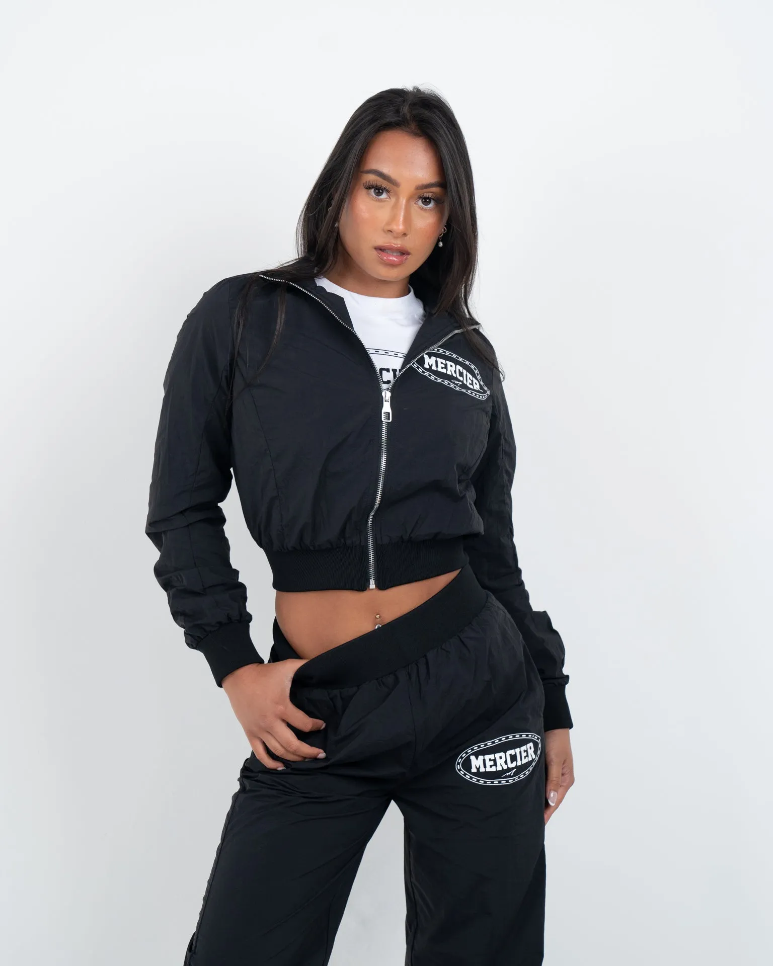Womens Black Maison Cropped Jacket